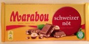 Marabou Schweizer not. Молочный шоколад с фундуком. 200 гр