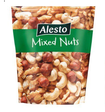 Alesto Mixed Nuts. Смесь орехов (грецкие орехи, фундук, кешью, бланшированные миндальные) 200 гр