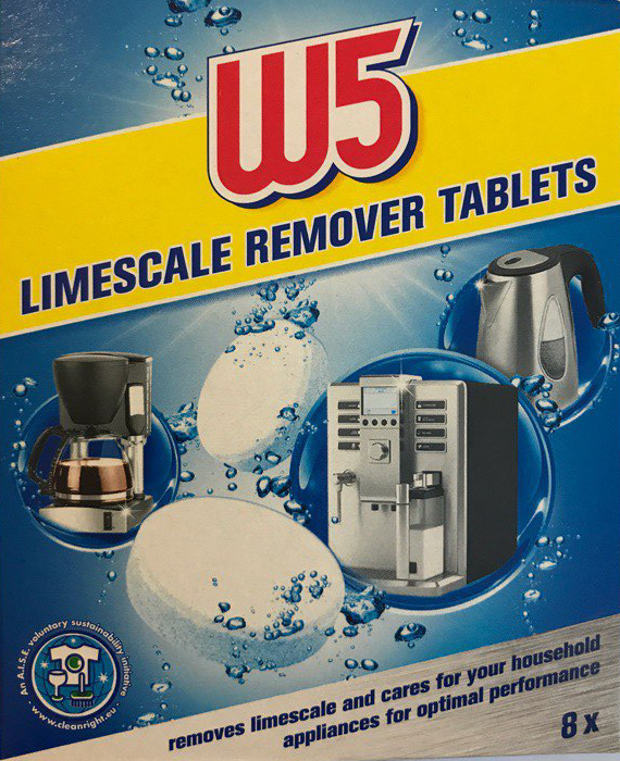 W5 Limescale remover tablets Таблетки от накипи 8 шт по 15гр