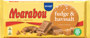 Marabou fudge and havssalt Шоколад с карамелью и морской солью 185гр