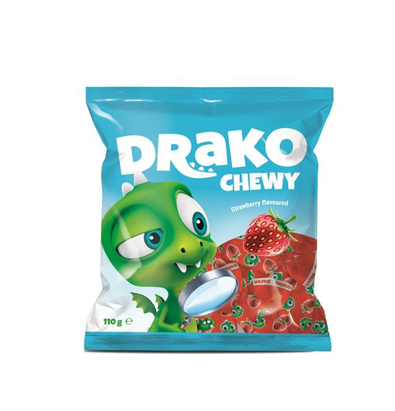 Kalev Drako Chewy Жевательные конфеты Дракоша клубничные