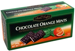 Chocolate orange mints Шоколад с мятно-апельсиновой начинкой 200гр