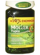 Moller Tupla Omega-3 Рыбий жир в капсулах 160 таб