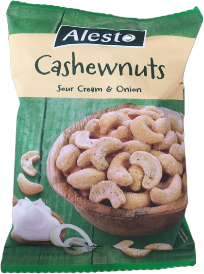 Alesto Cashewnuts sour cream & onion Кешью сметана и лук 250гр