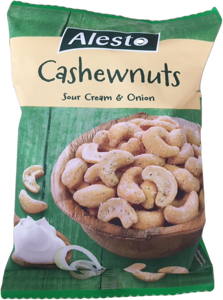 Alesto Cashewnuts sour cream & onion Кешью сметана и лук 250гр