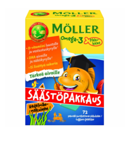 MOLLER OMEGA-3 PIKKUKALAT. Рыбий жир МЕЛЛЕР РЫБКИ 72 шт