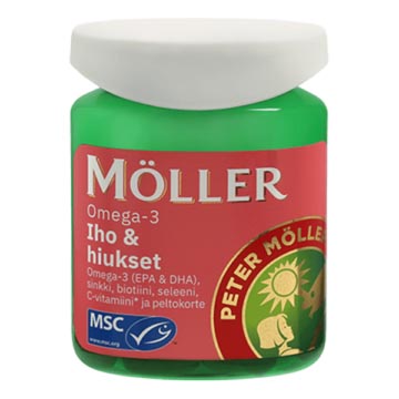 Moller Omega-3 Iho & hiukset Омега3 для кожи и волос 60таб