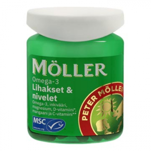 Moller Omega-3 Lihakset & nivelet Омега-3 для мышц и суставов 60таб