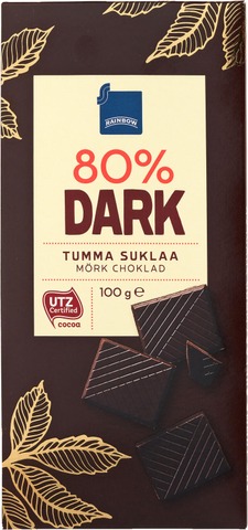 Rainbow Dark Темный шоколад 80% 100гр