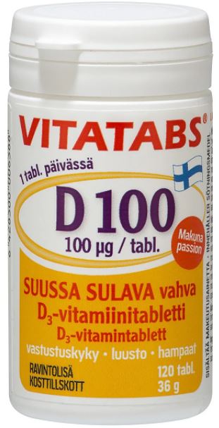 Vitatabs Витамин D3 100мкг 120 табл