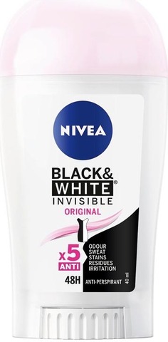 Nivea Black & White Invisible Original Deo Stick -Antiperspirantti Дезодорант антиперспирант для белого и черного