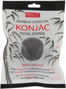 Charcoal Konjac Sponge Губка для лица с древесным углем