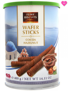 Feiny Biscuits Wafer Sticks Cocoa Hazelnut Вафельные палочки ореховые