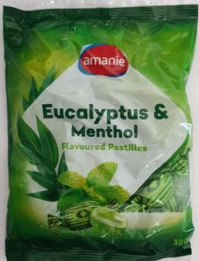 Amanie Eucaliptys & Menthol Леденцы с эвкалиптом и ментолом 300гр