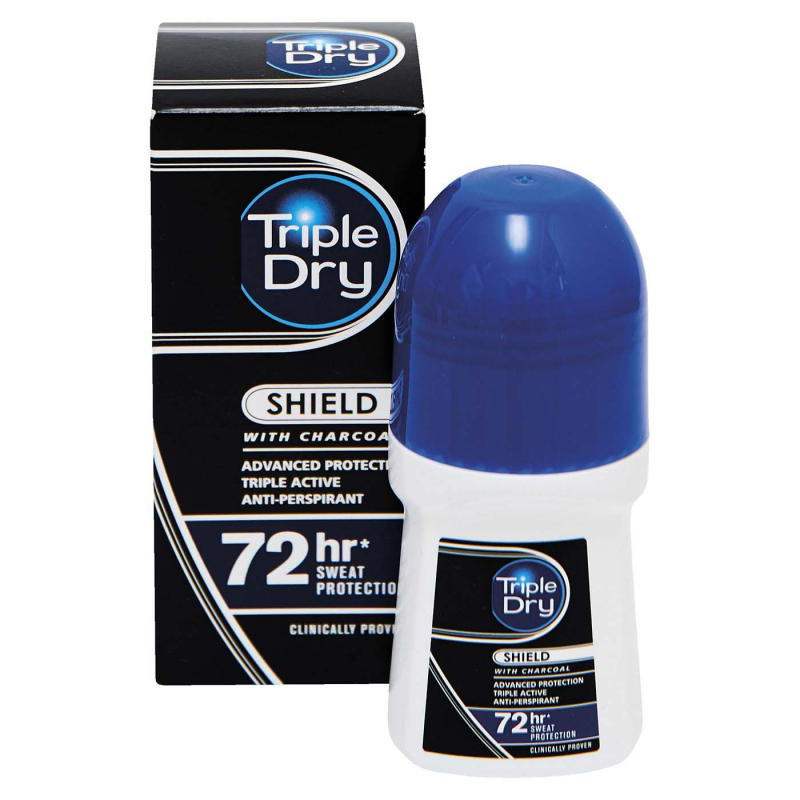 Triple Dry Shield Men Антиперспирант для мужчин с активированным углем 50мл