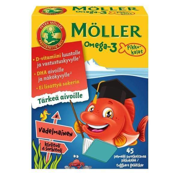 Moller Рыбий жир в виде рыбок Omega-3 Pikkukalat 45таб