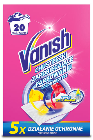 Vanish Color Protect Защита цвета 10 листов на 20 стирок