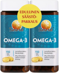 Sana-sol Omega-3 Рыбий жир в капсулах двойная упаковка 150таб*2