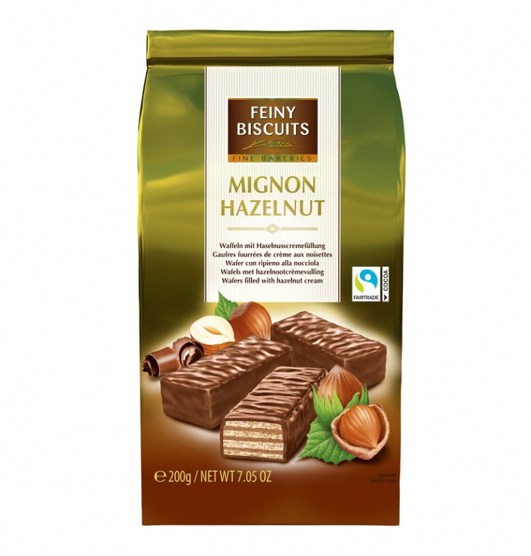 Feiny Biscuits mignon Вафли с ореховой начинкой 200г