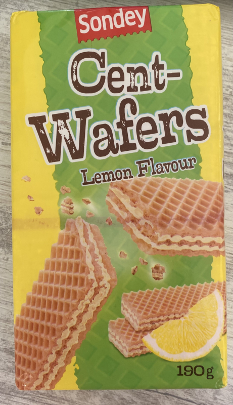 Sondey Cent-Wafers Вафли с лимонным вкусом 190гр